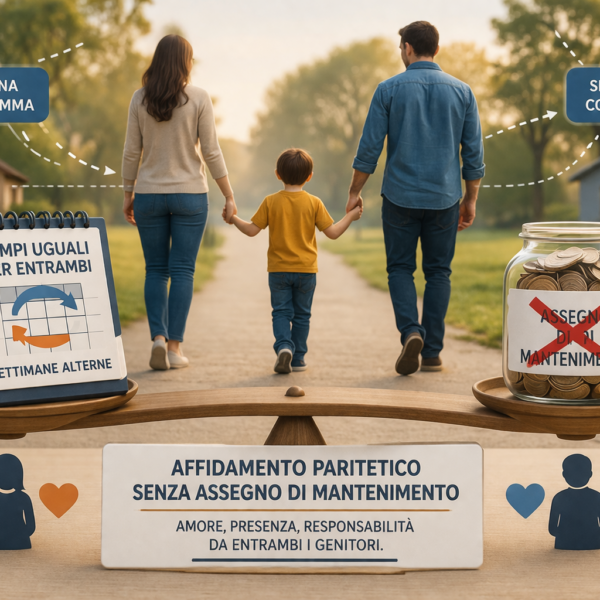 Affidamento paritetico senza mantenimento 600x600